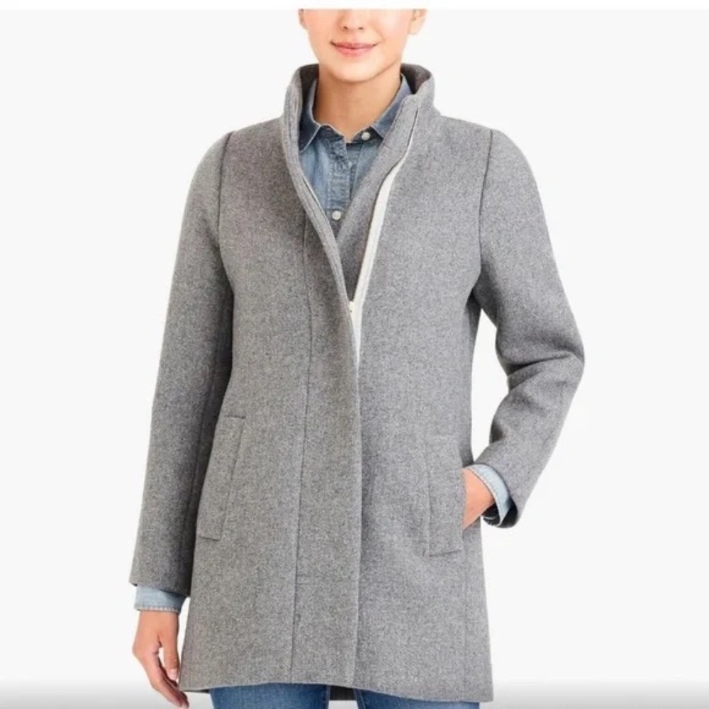 J. Crew Factory City Coat in Heather Gray